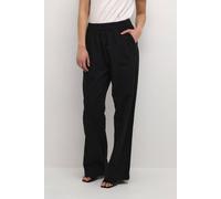 Kaffe Naya Elastic Waist Casual Wide Trousers In Black Black 12