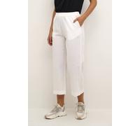 Kaffe Naya Elastic Waist Cropped Trousers In Off White Off White
