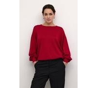 Kaffe Regina Metallic Knit Pullover In Red Red XS