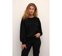 Kaffe Regina Metallic Knit Pullover Sparkly In Black Black L
