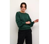 Kaffe Regina Metallic Knit Pullover Sparkly In Green Green M