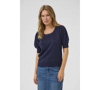 Kaffe Women's Regina Round Neck Half Sleeve Pullover in Dark Navy | Size: Medium