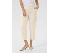 Kaffe Sakura Cropped Casual Trousers In Warm White Warm White