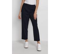 Kaffe Sakura Cropped Casual Trousers Plain In Blue Blue 8