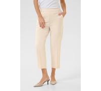 Kaffe Sakura Cropped Casual Trousers Plain In White White 10