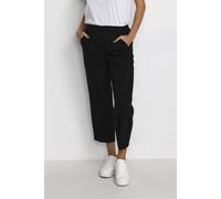 Kaffe Sakura Cropped Trousers In Black