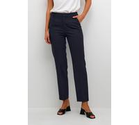Kaffe Sakura High Waist Zipped Trousers Plain In Black Black 10