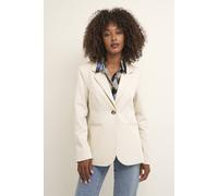 Kaffe Sakura Single Breasted Blazer In Warm White Warm White 8