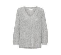 Kaffe - Vinda Knit Pullover In Grey Silver Metallic - M