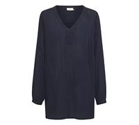 KAFFE Women's Amber V-Neck Tunic Blouse, Midnight Navy, 44