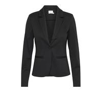 KAFFE Women's Blazer Jersey Single-Breasted Notch Lapel Regular Fit Long Sleeves, Black Deep, M