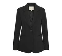 Kaffe Women's Blazer Single Breasted Notch Lapel Regular Fit Jetted Pockets, Black, 20