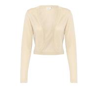 KAFFE Women's Bolero Slim Fit Long Sleeves Open Front Rounded Edges, Sand Dollar, XXL