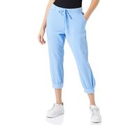 Kaffe Women's Capri Pants 3/4 Length Drawstring Waist Elastic Cuffs, Vista Blue, 14