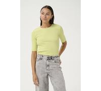 Kaffe Women's Carna Half Sleeve Round Neck T-shirt in Pale Green | Size: XL