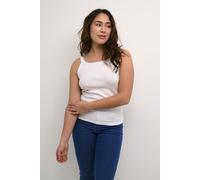 Kaffe Women's Carna Ribbed Vest Top in White | Size: XL Kaffe White XL