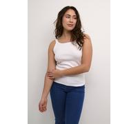 Kaffe Women's Carna Round Neck Tank Top in White | Size: XS