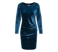Kaffe Women's Dress Above Knee Length Regular Fit Long Sleeves Boat Neck, Midnight Marine, XL