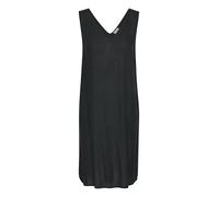 Kaffe Women's Dress Sleeveless V-Neck Knee-Length Pockets Straight Silhouette, Chalk/Black Stripe, 14