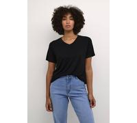 Kaffe Women's Frida V-Neck Short Sleeve T-Shirt in Black | Size: Large