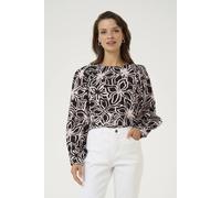 Kaffe Women's Hannah Leopard Print Blouse in Black | Size: 12 Kaffe Black 12
