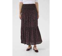 Kaffe Women's KAbeathe Graphic Printed Midi Skirt in Burgundy | Size: Medium/Large Kaffe Burgundy M/L