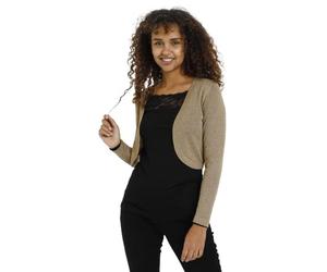 Kaffe Women's Kaffe Women's Bolero Festive Shoulder Jacket Long Sleeves Shrugs (Pack of 1)