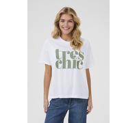 Kaffe Women's KAjenny T-Shirt Statement Crew Neck in White | Size: Large