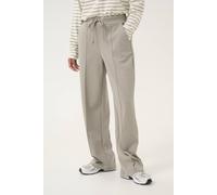 Kaffe Women's KAjenny Tie Waist Straight Trousers in Light Grey | Size: 2XL