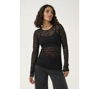 Kaffe Women's KAlinda Lace Long Sleeve T-shirt in Black | Size: Medium