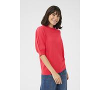 Kaffe Women's KAlone High Neck Half Sleeves Pullover in Scarlet | Size: Medium