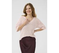 Kaffe Women's KAlourine V-Neck Jumper in Pale Pink | Size: XS