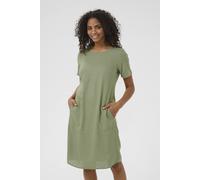 Kaffe Women's KAmilia Short Sleeve Above Knee Dress in Olive | Size: 14