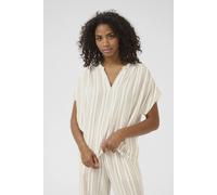Kaffe Women's KAmilia Wing Short Sleeve Blouse in Ecru | Size: 12