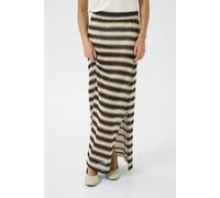 Kaffe Women's KAmolin Lace Striped Maxi Skirt in Black | Size: 12