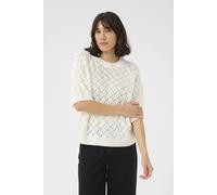 Kaffe Women's KAnika Loose Fit Half Sleeve Pullover in Off White | Size: Small