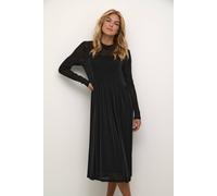 Kaffe Women's KAolga Glitter Midi Length Mesh Dress in Black | Size: Small