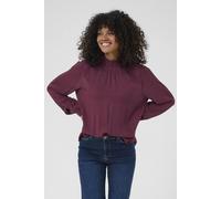 Kaffe Women's KAtrine Smock Neck Casual Fit Blouse in Wine | Size: 12 Kaffe Wine 12