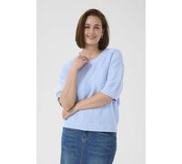 Kaffe Women's KAwhitney Short Sleeve Round Neck Jumper in Baby Blue | Size: Large