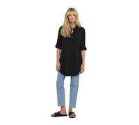 KAFFE Women's Long Sleeve Loose Fit Kanaya Tunic Shirt, Black Deep, 12 (M)