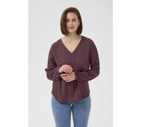 Kaffe Women's Long Sleeve V-Neck Blouse in Wine | Size: 10 Kaffe Wine 10