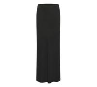 Kaffe Women's Maxi Skirt Slim Fit Slits High-Waisted Elastic Waistband, Black Deep, 14