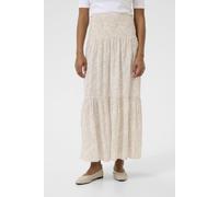 Kaffe Women's Maxi Smock Waist A-Line Fit Skirt in Cream | Size: Medium/Large Kaffe Cream M/L