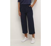 Kaffe Women's Naya Elastic Waist Cropped Trousers in Blue | Size: 12 Kaffe Blue 12