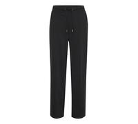 Kaffe Women's Pants Elastic Drawstring Wide Legs Full-Length Midrise Waist, Black Deep, M