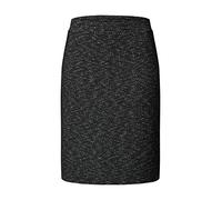 KAFFE Women's Pencil Skirt Above Knee Length Slim Fit High Elastic Waist, Black/Chalk Mini Check, S