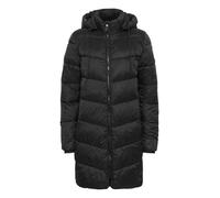 Kaffe Susanne Hooded Zipper Puffer Coat Plain In Black Black 14