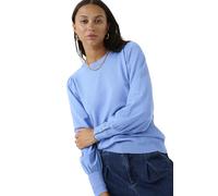 KAFFE Women's Pullover Regular Fit Crew Neck Long Sleeves Rib Edges Hip Length