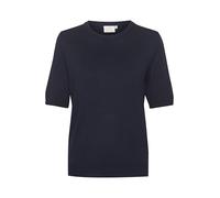 Kaffe Women's Pullover Short Sleeves Round Neck Regular Fit Hip Length, Midnight Navy, M