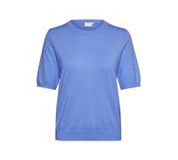 Kaffe Women's Pullover Short Sleeves Round Neck Regular Fit Hip Length, Ultramarine, L